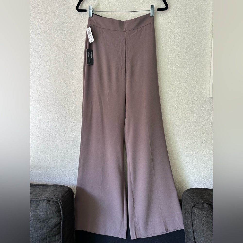 New Babaton Lincoln Dusty Pink Wide-Leg Long Pants Size 2